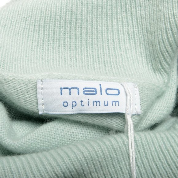 Malo Optimum Men's Green Tea 100% Cashmere Turtleneck Pullover Sweater - Picture 5 of 6